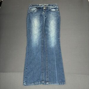 Wallflower Women's Low-Rise Bootcut Dark Stone Wash Jeans Size 5, 28x30